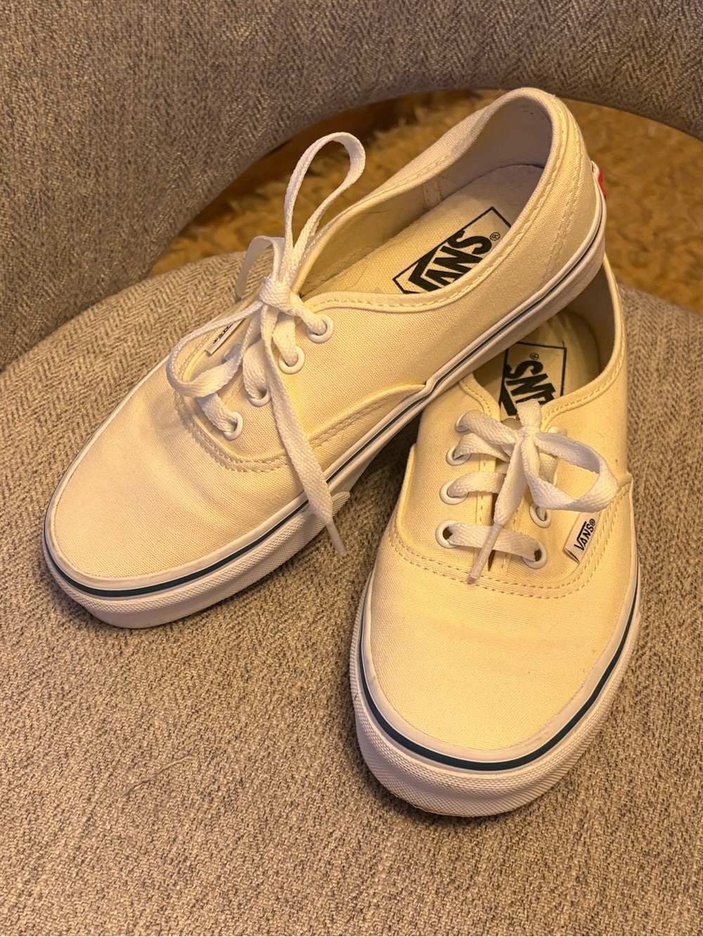 Vans Low-Top Canvas Sneakers in Pale Yellow - Picture 2 of 8